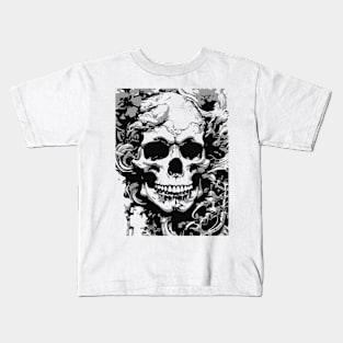 gothic ornamental skull Kids T-Shirt